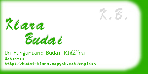 klara budai business card